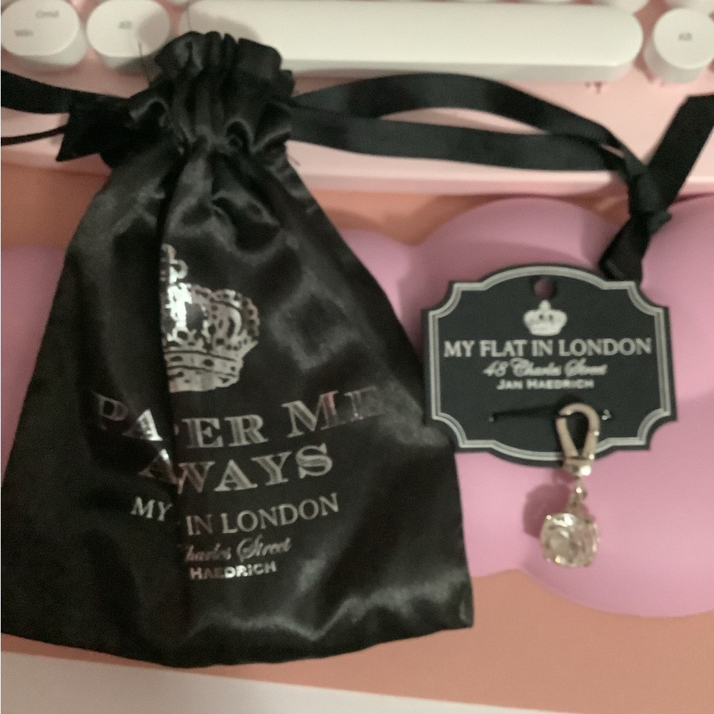 NWT Brighton My Flat in London Charm..solitaire clear stone…